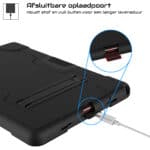 Shockproof Standcase Samsung Tab A8 zwarte hoes - 10.5 inch - 4