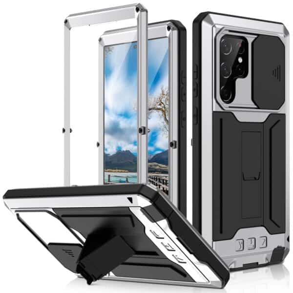Stofdicht metalen hoes Samsung Galaxy S22 Ultra - Zilver