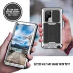 Stofdicht metalen hoes Samsung Galaxy S22 Ultra - Zilver - 4