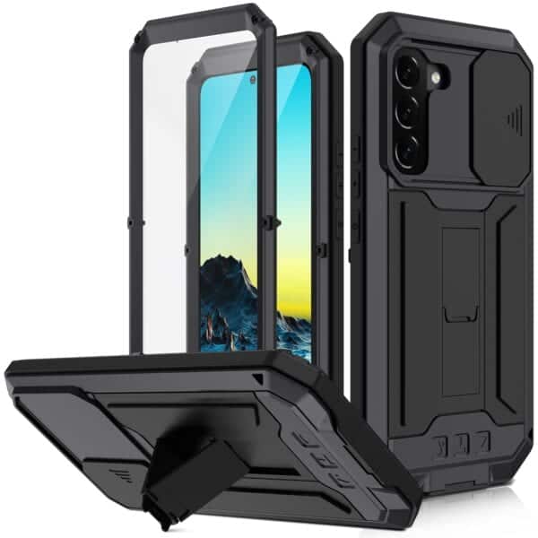 Stofdicht metalen hoes Samsung Galaxy S22 Plus - Zwart