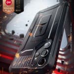 Supcase Backcase hoesje Samsung Galaxy S23 Ultra - Met en zonder screen protector - Zwart - 3