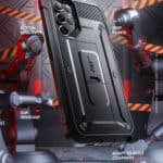 Supcase Backcase hoesje Samsung Galaxy S23 Ultra - Met en zonder screen protector - Zwart - 7