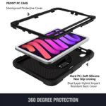 Extreme Protection 360 Backcase hoes iPad Mini 7 / iPad mini 6 - 2024 / 2021 - Zwart - 1