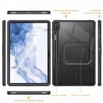 Fullcover hoes Samsung Tab S8 Plus en Tab S7 Plus - 12.4 inch - Zwart - 1