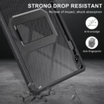Fullcover hoes Samsung Tab S8 Plus en Tab S7 Plus - 12.4 inch - Zwart - 2