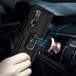 Ringhouder Backcover hoesje Samsung Z Fold 3 - Zwart - 2