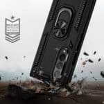 Ringhouder Backcover hoesje Samsung Z Fold 3 - Zwart - 3