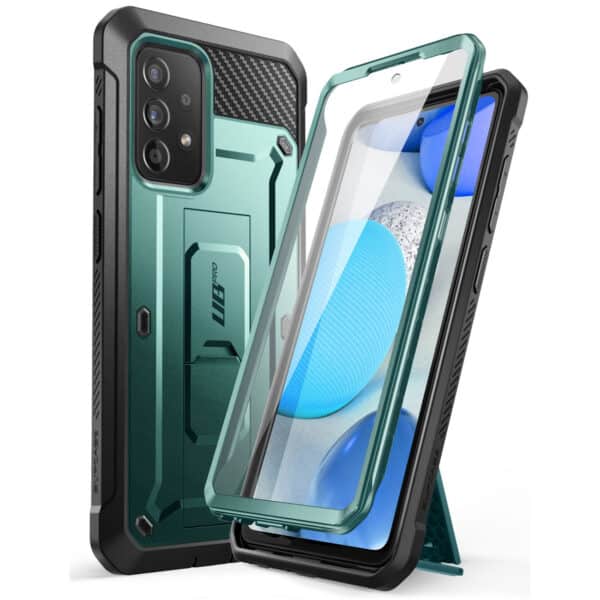 Supcase 360 Backcase met screenprotector Samsung A53 - Peacock blauw