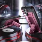 Supcase Backcase hoesje Samsung Galaxy S22 Ultra - Met en zonder screen protector - Bordeaux - 2