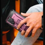 Supcase Backcase hoesje Samsung Galaxy S22 Ultra - Met en zonder screen protector - Bordeaux - 6