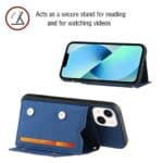 Backcover Portemonnee hoesje iPhone 14 Plus - Blauw - 2