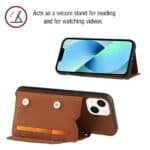 Backcover Portemonnee hoesje iPhone 14 Plus - Bruin - 3