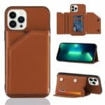 Backcover Portemonnee hoesje iPhone 14 Pro Max - Bruin Main Image