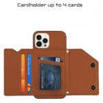 Backcover Portemonnee hoesje iPhone 14 Pro Max - Bruin - 4