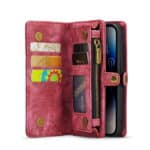 Caseme iPhone 14 Pro Max hoesje - Vintage Portemonnee Rood - 2