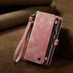 Caseme iPhone 14 Pro hoesje - Vintage Portemonnee Roze - 10