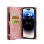 Caseme iPhone 14 Pro hoesje - Vintage Portemonnee Roze - 3