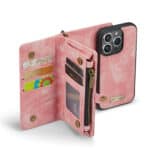 Caseme iPhone 14 Pro hoesje - Vintage Portemonnee Roze - 4