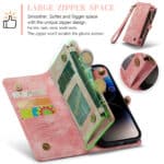 Caseme iPhone 14 Pro hoesje - Vintage Portemonnee Roze - 7