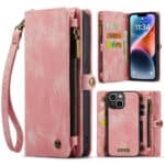 Caseme iPhone 14 Plus hoesje - Vintage Portemonnee Roze Main Image