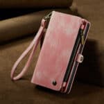Caseme iPhone 14 Plus hoesje - Vintage Portemonnee Roze - 10