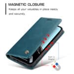 Caseme retro bookcase iPhone 14 Pro Max hoesje - Blauw - 6
