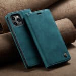 Caseme retro bookcase iPhone 14 Pro Max hoesje - Blauw - 8