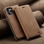 Caseme retro bookcase iPhone 14 Pro Max hoesje - Bruin - 8