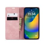 Caseme retro bookcase iPhone 14 Pro hoesje - Roze - 5