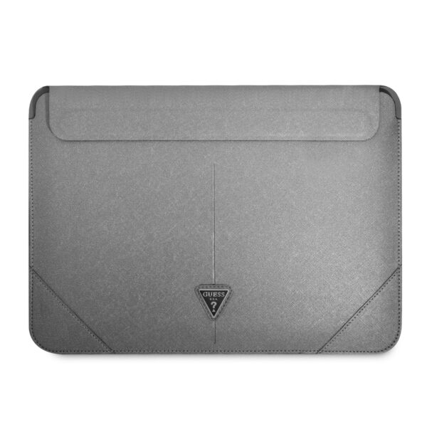 Guess Saffiano Triangle Logo Laptop sleeve 16 inch - Grijs