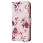 Marmer bookcase iPhone 14 Plus hoesje - Rosegoud - 1