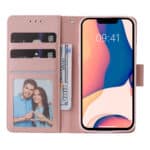 Marmer bookcase iPhone 14 Plus hoesje - Rosegoud - 4