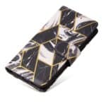 Marmer bookcase iPhone 14 Plus hoesje - Zwart - 3