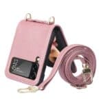 Samsung Z Flip 4 Pu-Leren Hoesje met koord - Roze - 2