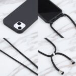 Siliconen hoesje met koord iPhone 14 Plus - Zwart - 4