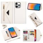 iPhone 14 Pro Fashion wallet hoesje cross body - Wit Main Image