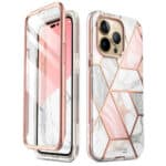 Cosmo 360 Backcase met Screenprotector iPhone 14 Pro - Marmer Main Image