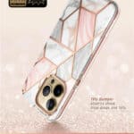 Cosmo 360 Backcase met Screenprotector iPhone 14 Pro - Marmer - 3