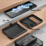 SUPCASE UB Pro Samsung Galaxy Z Flip 4 Hoesje - Zwart - 4