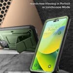 Supcase 360 Backcase hoesje met screenprotector iPhone 14 Pro - Groen - 2