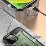 Supcase 360 Backcase hoesje met screenprotector iPhone 14 Pro - Groen - 5