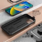Supcase 360 Backcase hoesje met screenprotector iPhone 14 - Zwart - 3