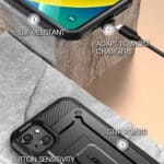 Supcase 360 Backcase hoesje met screenprotector iPhone 14 - Zwart - 5