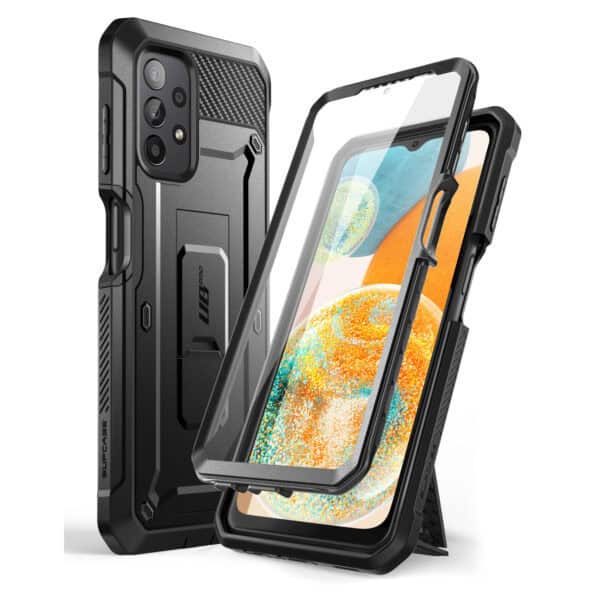 Supcase 360 Backcase hoesje met screenprotector Samsung A23 - Zwart