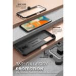 Supcase 360 Backcase hoesje met screenprotector Samsung A23 - Zwart - 4