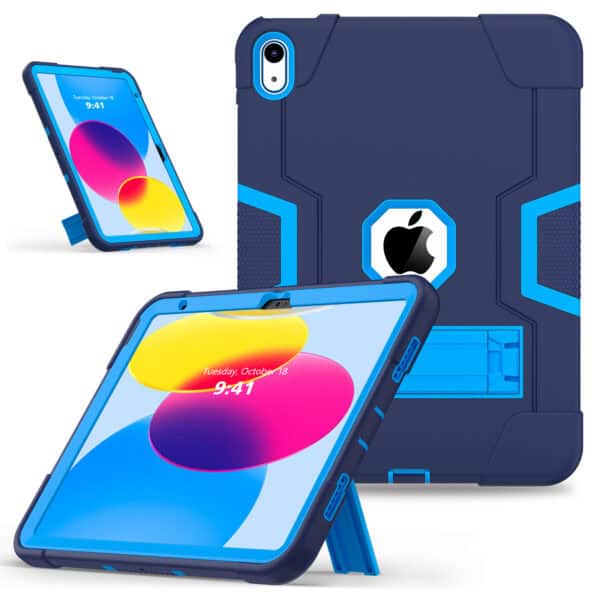 Shockproof Standcase hoes iPad 11 en iPad 10 - 10.9 inch - Blauw