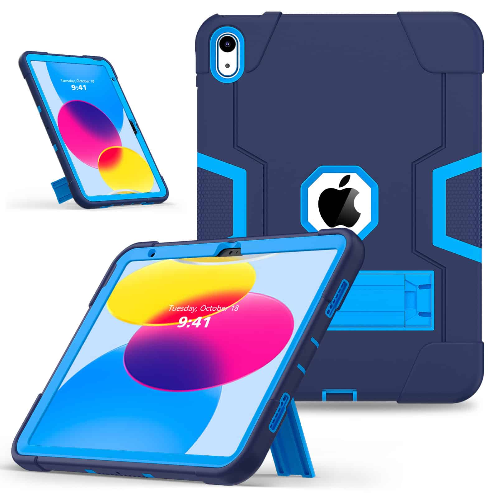 Shockproof Standcase hoes iPad 11 en iPad 10 - 10.9 inch - Blauw Main Image
