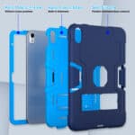 Shockproof Standcase hoes iPad 11 en iPad 10 - 10.9 inch - Blauw - 2
