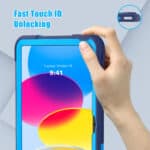 Shockproof Standcase hoes iPad 11 en iPad 10 - 10.9 inch - Blauw - 3
