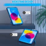 Shockproof Standcase hoes iPad 11 en iPad 10 - 10.9 inch - Blauw - 5
